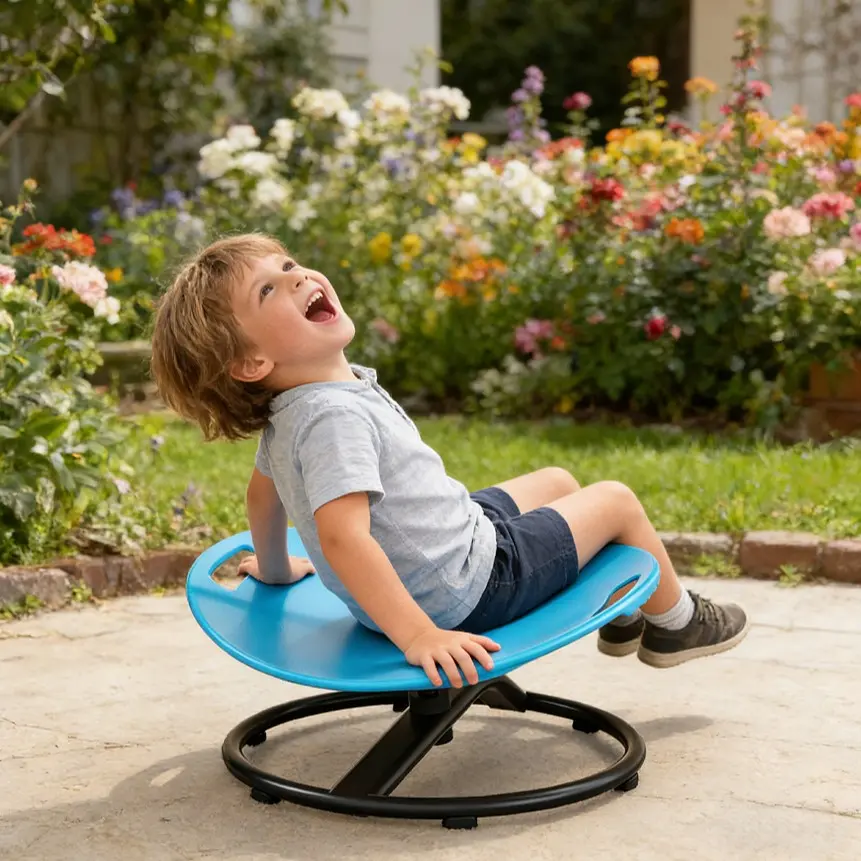Circular Rotating Chair for Sensory Integration Training, Balance and Body Coordination Trainer, Ideal for Children and Teenagers, Sensory Swivel Chair