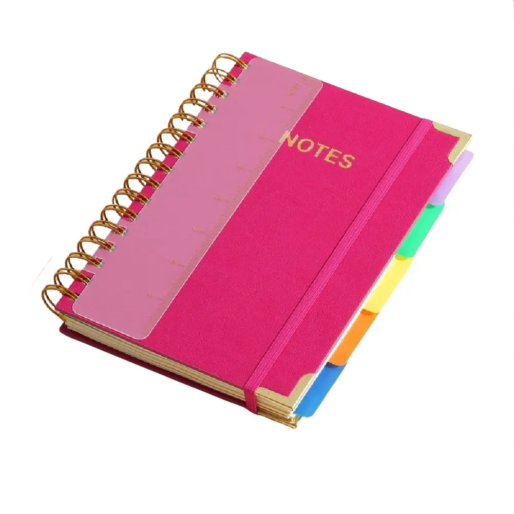 Business Notebook Coil Binder, Leather Separators, Thick Business Spiral Notebook, Professional Organizer, Durable Writing Pad