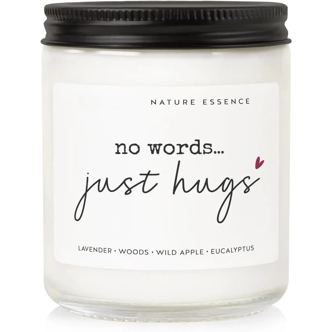 Sympathy Gifts for Loss of Loved , Memorial Gifts - 9oz Lavender Scented Soy Wax Candle - No Words Just Hugs, Bereavement, Grief, Think of You, Miscarriage, Get Well Candle for Women