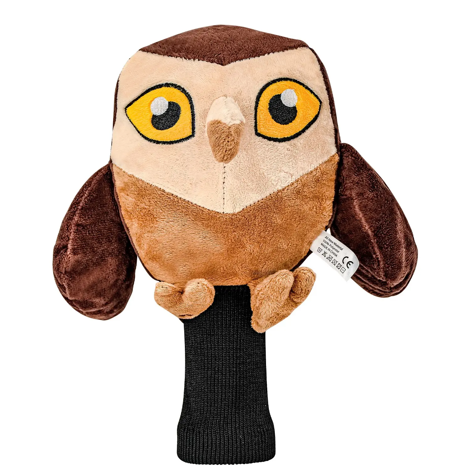 Adorable Cartoon Owl Plush Golf Wood Head Cover, Premium Sturdy Fabric, Neat Embroidery, Cushioned Protection, Unique Gift for Golf Enthusiasts