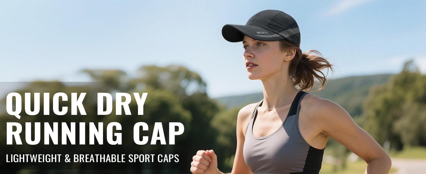 BIGWIG Outdoor adjustable sports sun hat, lightweight, waterproof and breathable sports cap, UPF50+ sun protection, ultra-thin quick-drying sun protection baseball cap, lightweight running cap, camping and hiking quick-drying hat, unisex
