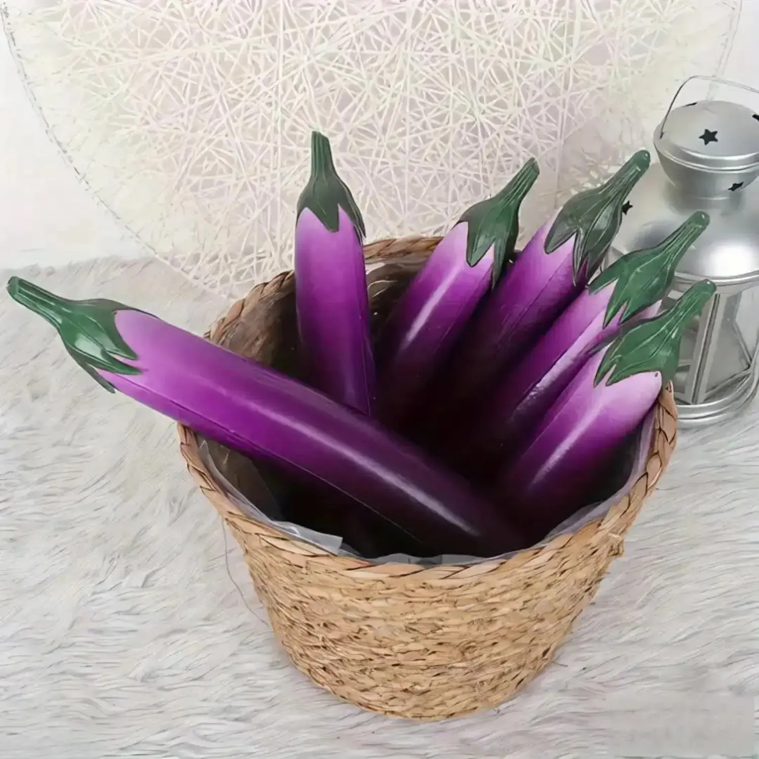 3/1pcs High Simulation Bounce Not Easy To Deform Simulation Fake Eggplant Model Vegetable Fruit Decor Hotel Pastoral Photography Tutor Props Home Decor Props Kitchen Vegetable Ornaments Halloween Christmas Harvest Festival Thanksgiving Party Decor
