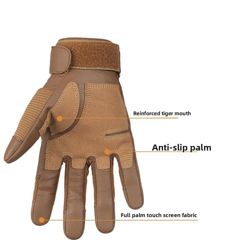 Five-finger touch screen tactical gloves outdoor sports mountaineering motorcycle wear-resistant combat gloves