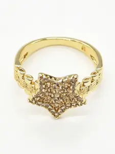 14k Diamond Star Nugget Ring, Elegant Fashion Rings, Unique Design, Fashionable Casual Jewelry, Perfect for Parties and Daily Wear, Ideal Gift Choice
