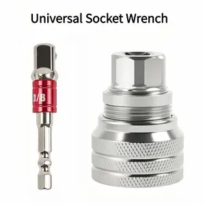 Multi-Function Universal Socket Wrench Tool - Universal Maintenance Tool, Adjustable Universal Socket Wrench, Universal Socket Tool for 3/8" Drive Ratchet Torque Wrench & Power Drill (Connecting rod random color) Fathers Day Gift-YY1