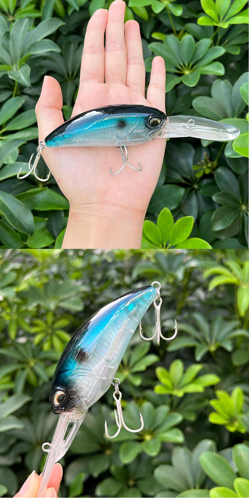 Deep Diving Sinking Minnow Lures Long Lip Crankbait Realistic Swimbaits Sharp Treble Hooks Durable Hard Baits for Freshwater Saltwater Bass Walleye Trout Outdoor Fishing Angling Tackle Accessories