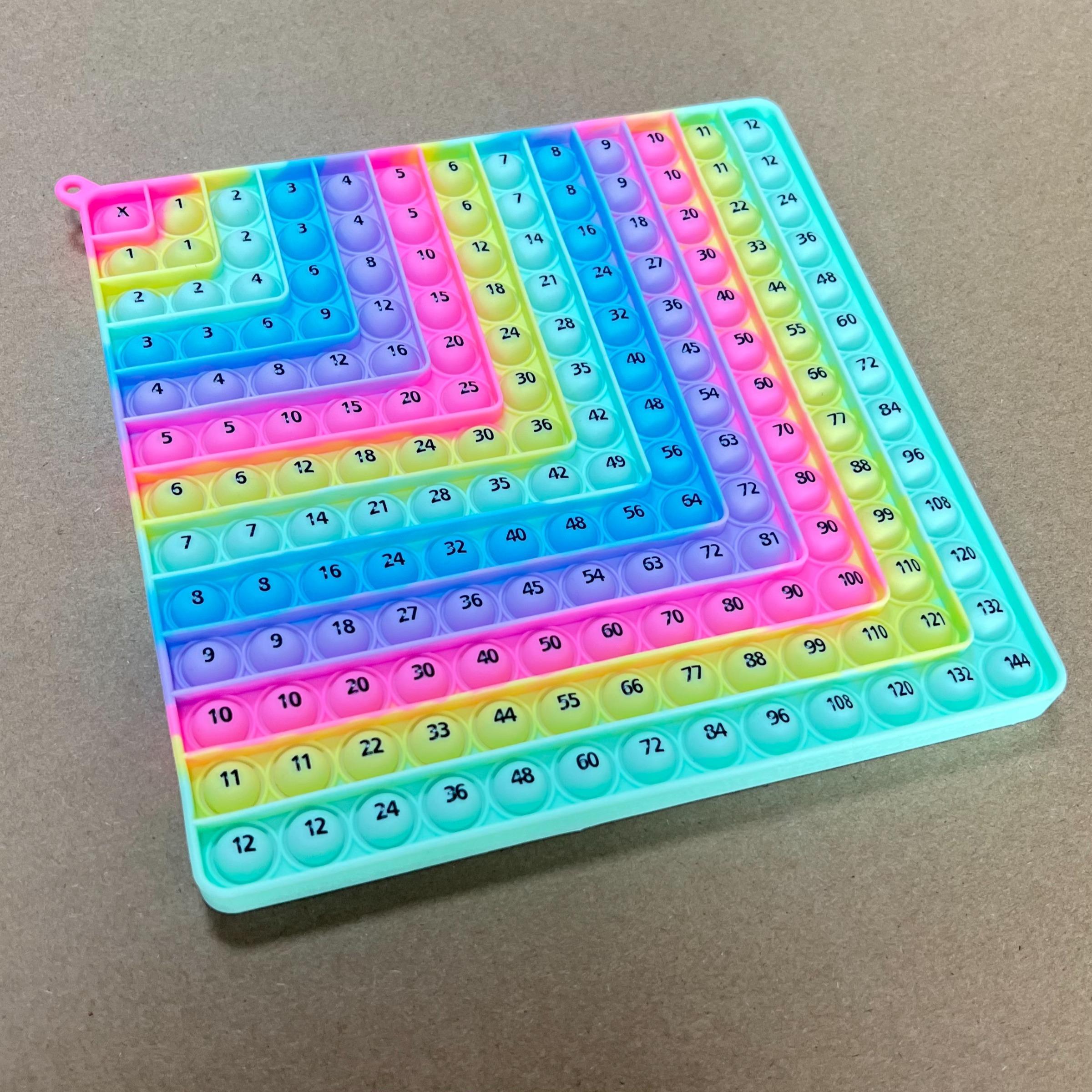 Multiplication Addition Practice Math Pop Fidget Board Game, Push Bubbles Times Table Numbers Fidget Toy, Durable Material #GLOBAL PICKS