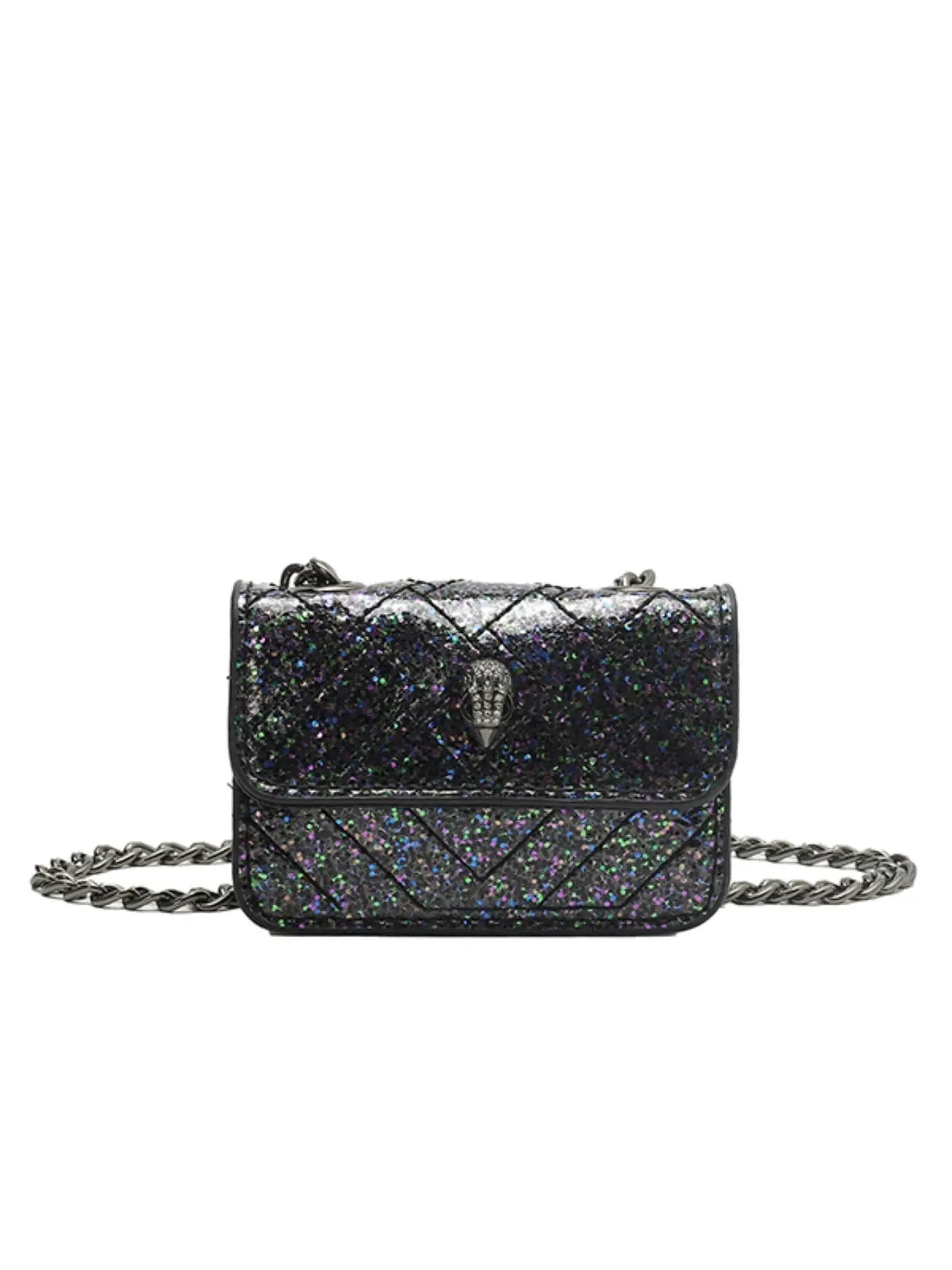 Ladies' shoulder bag, crossbody bag, color blocked shoulder bag, hardware chain, diamond grid flip cover, fashionable, versatile, exquisite and trendy, suitable for daily travel, work, commuting, shopping, dating, ladies' crossbody bag