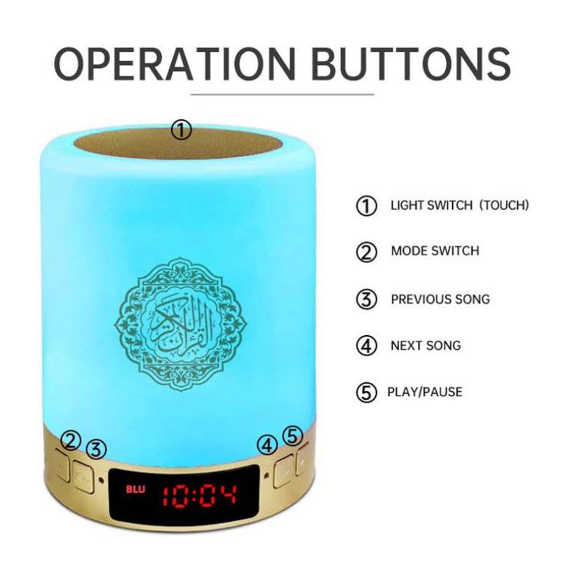 Wireless Portable Smart Speaker, Rechargeable Bluetooth-compatible Speaker with Remote Control, Multifunctional Ambient Night Light Speaker for Home, Audio