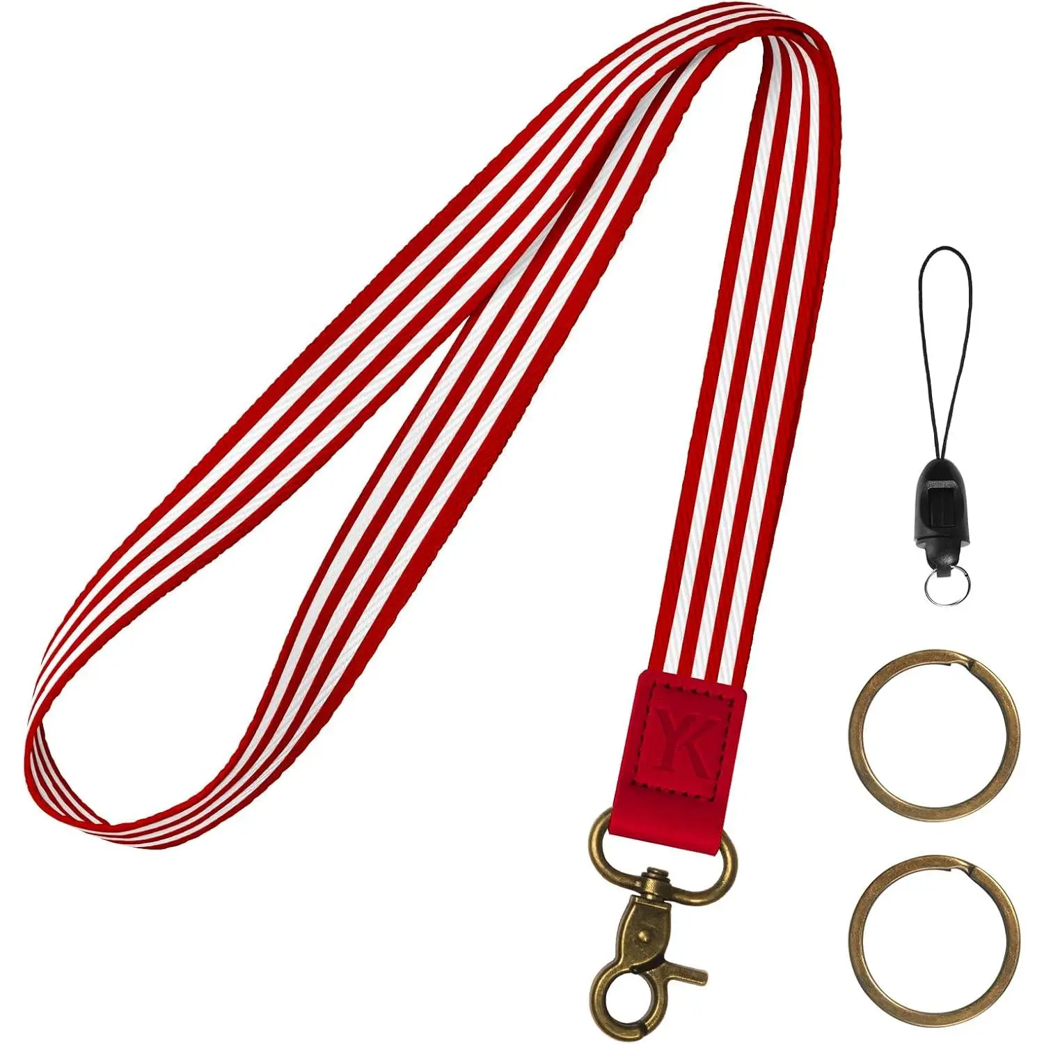 Lanyards for ID Badges & , Long  Teacher Lanyard for Women Men,  Lanyard Strap for Id Card Holder, Wallet (Red)