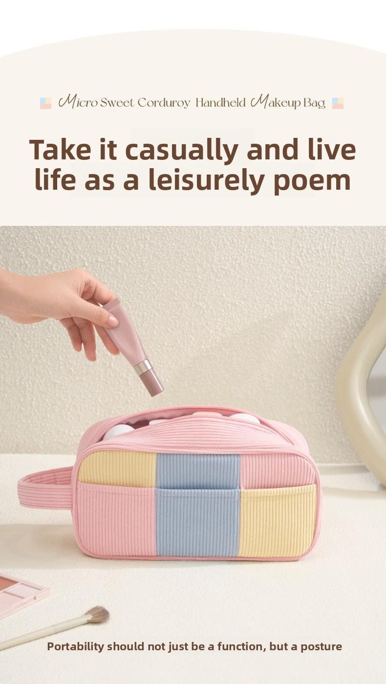 Beilian's new makeup bag is a stylish, high-capacity, contrasting color handbag for storing skincare products, fashionable and versatile storage bag