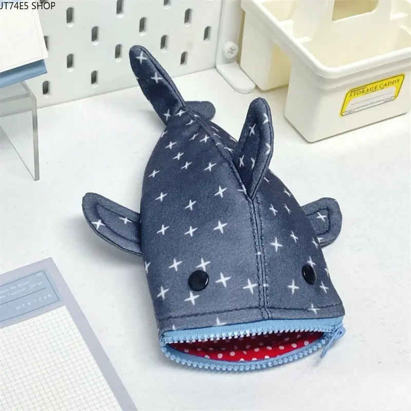 Cute Shark Shaped Large Capacity Pencil Case, Multifunctional High Aesthetic Stationery Storage Bag for Students