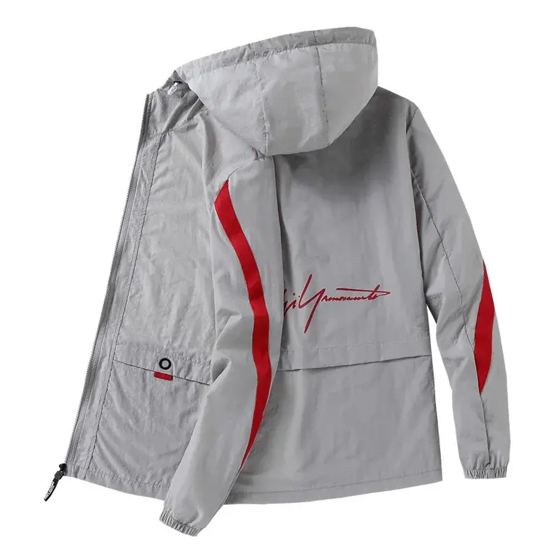 Summer Hooded Sun Protection Jacket, Thin Breathable Windbreaker, Defense Outerwear, Casual Sports Coat, Lightweight Travel Shell, travel ready, everyday wear, active lifestyle, essential piece, must have item