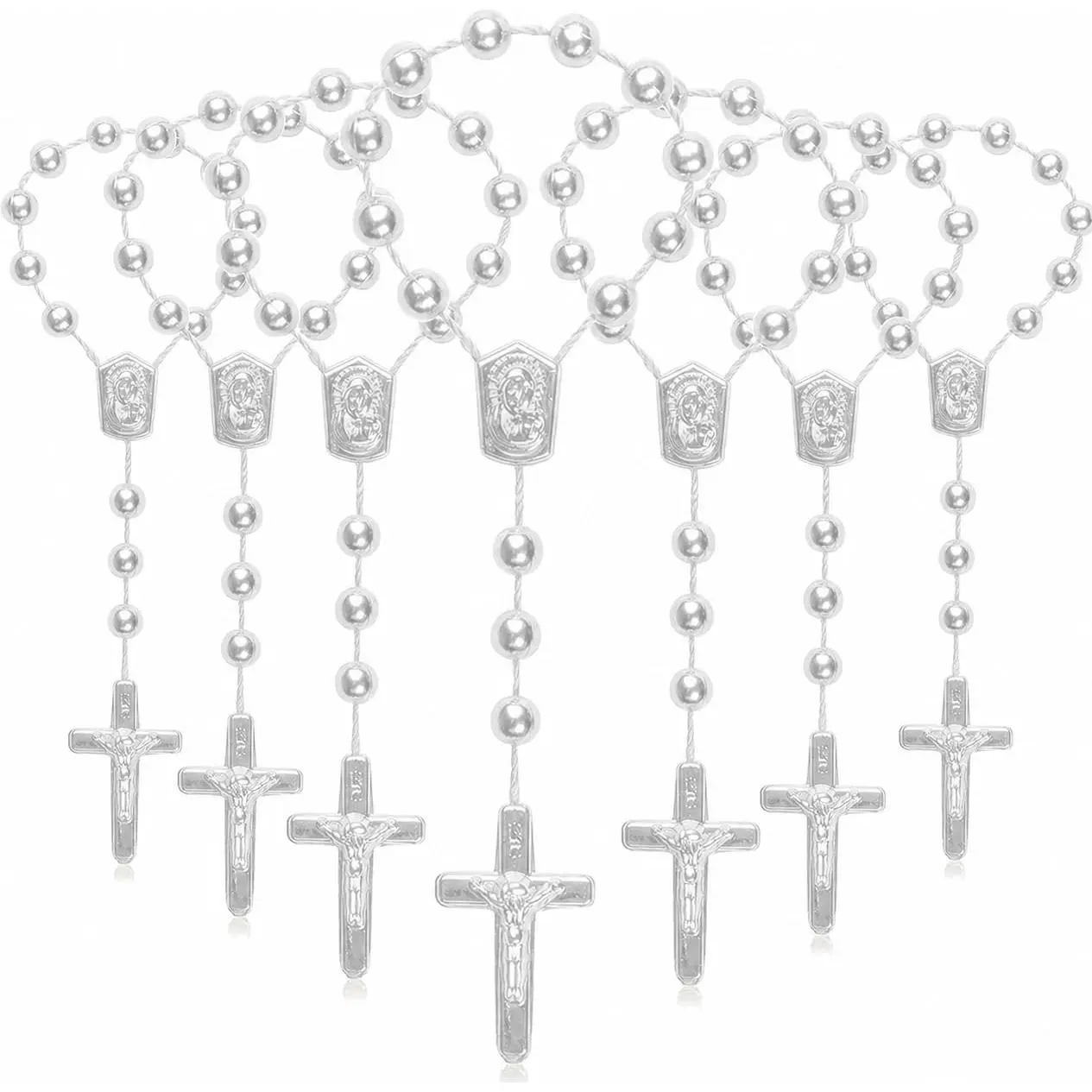 30 count Mini Rosary Bulk, 4.7 Inch Catholic Rosaries for Baptism Favors | Mini rosaries for baptism favors, first communion, church events, prayer groups and religious party gifts