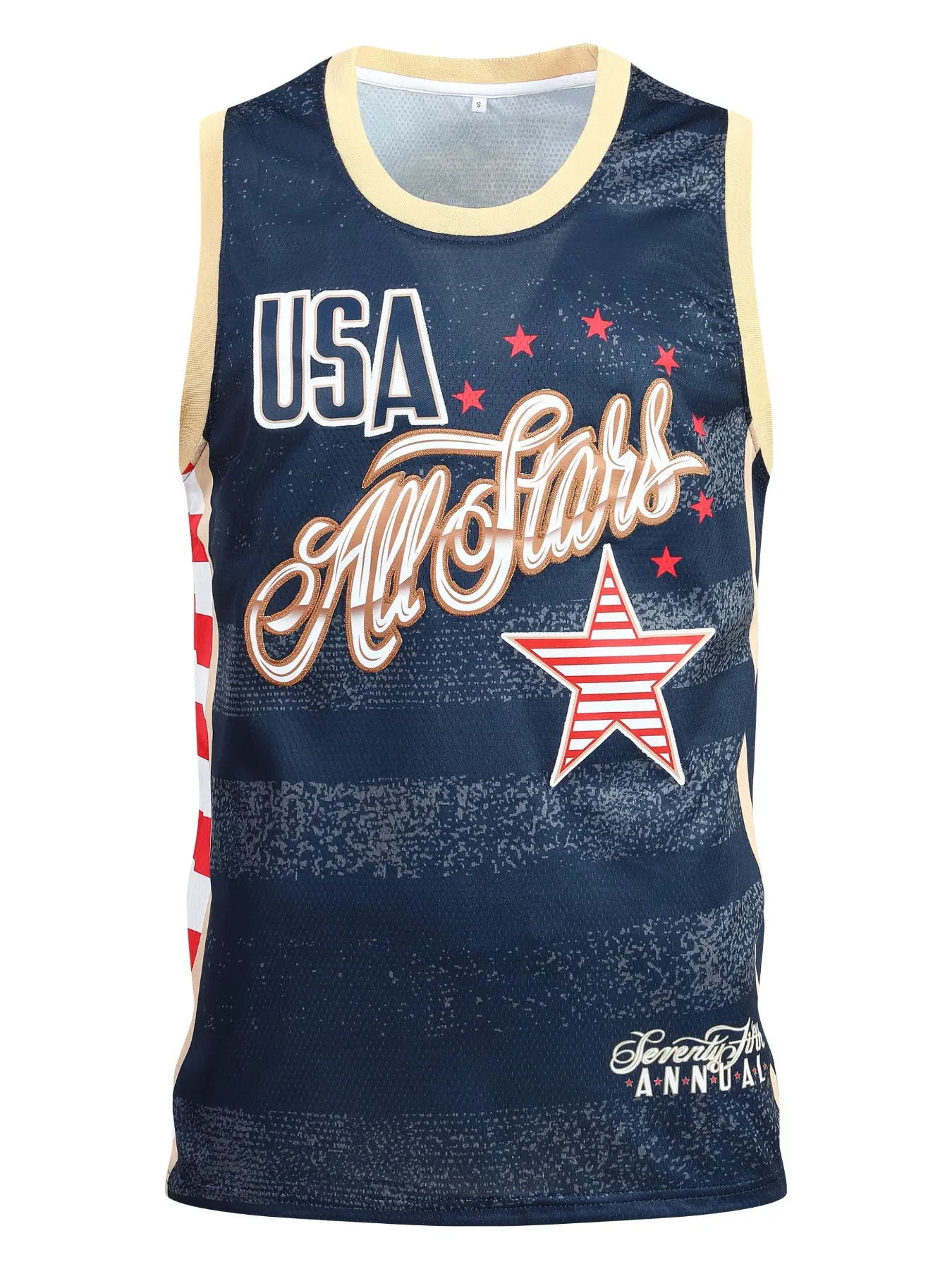 Men's Basketball Jersey, 23 Blue Embroidered Sports Vest, Casual Long Sleeve Fitted Top, H-Type Design, Unlined, Perfect for Daily Wear