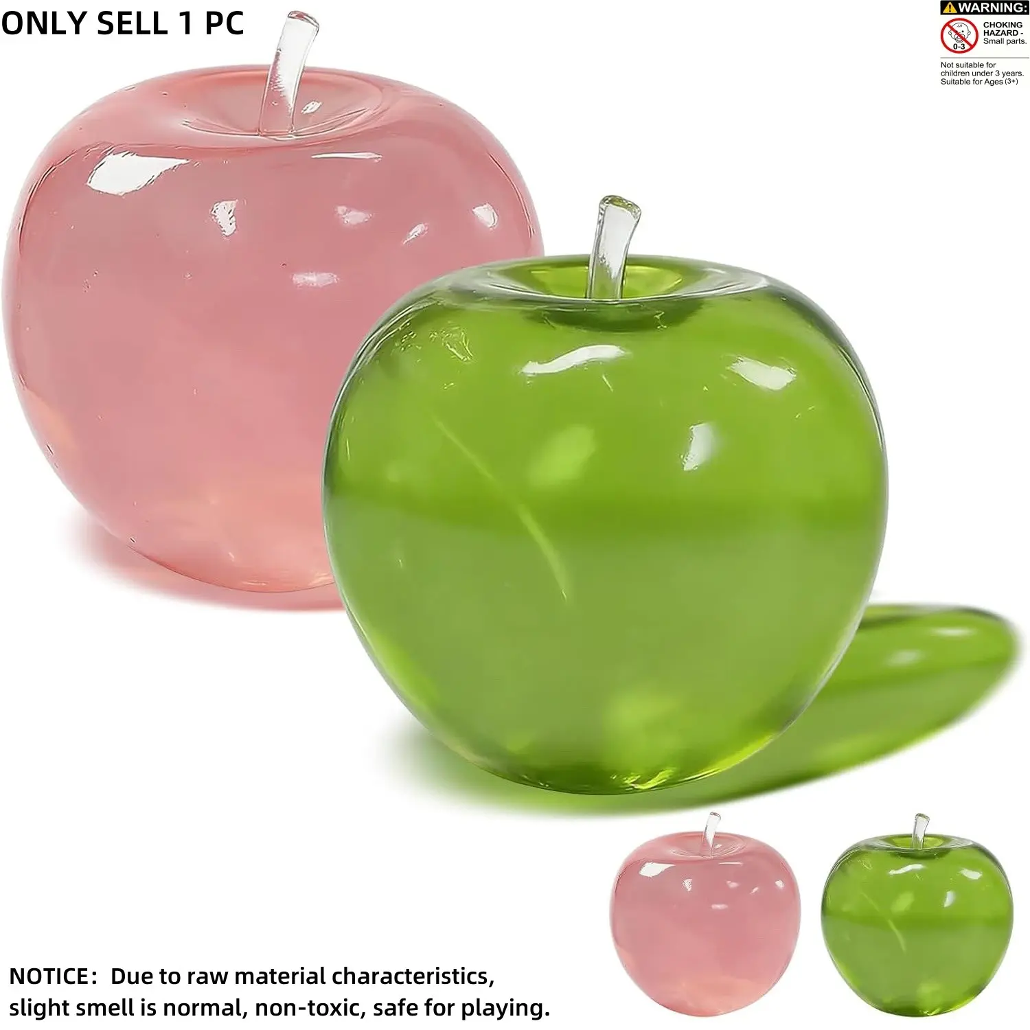 Apple Squishy, Slow Rising Stress Relief, Realistic Apple Shaped Squeeze Ball, Soft Cute Fruit Anxiety Relief for Office Home Travel