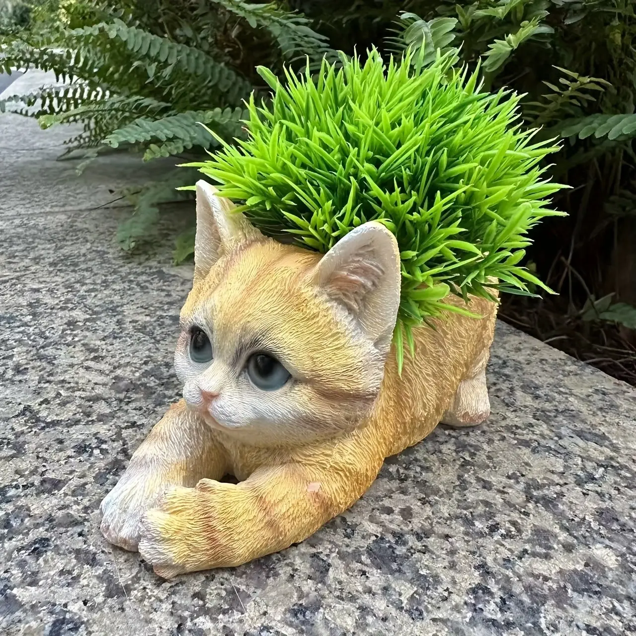 Cartoon Cat Resin Flower Pot, Realistic 3D Cute Cat Design, Indoor Outdoor Use, Succulent Planter, Garden Decor, Desktop Creative Decoration