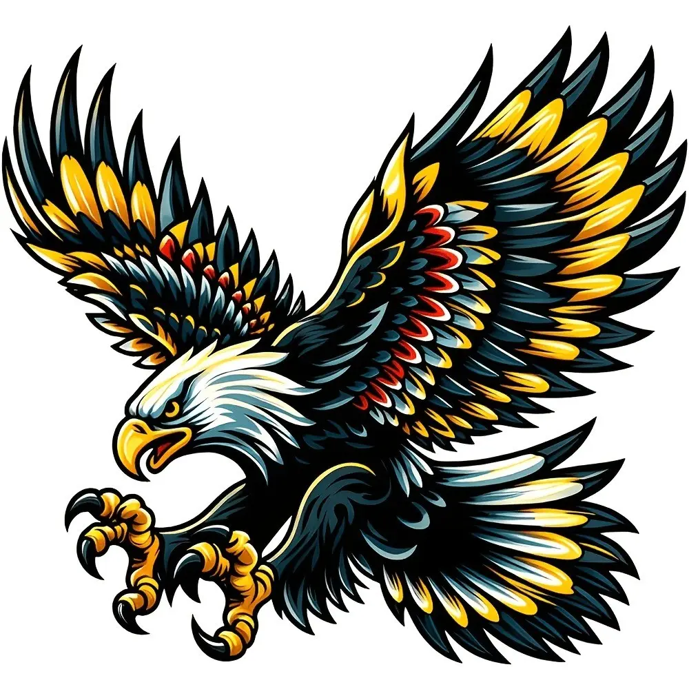 2D Eagle Vinyl Sticker Waterproof Removable, Suitable for Car, Truck, Bumper, Laptop, Motorcycle, Patriotic Eagle Sticker Z034