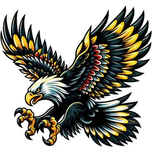 2D Eagle Vinyl Sticker Waterproof Removable, Suitable for Car, Truck, Bumper, Laptop, Motorcycle, Patriotic Eagle Sticker Z034