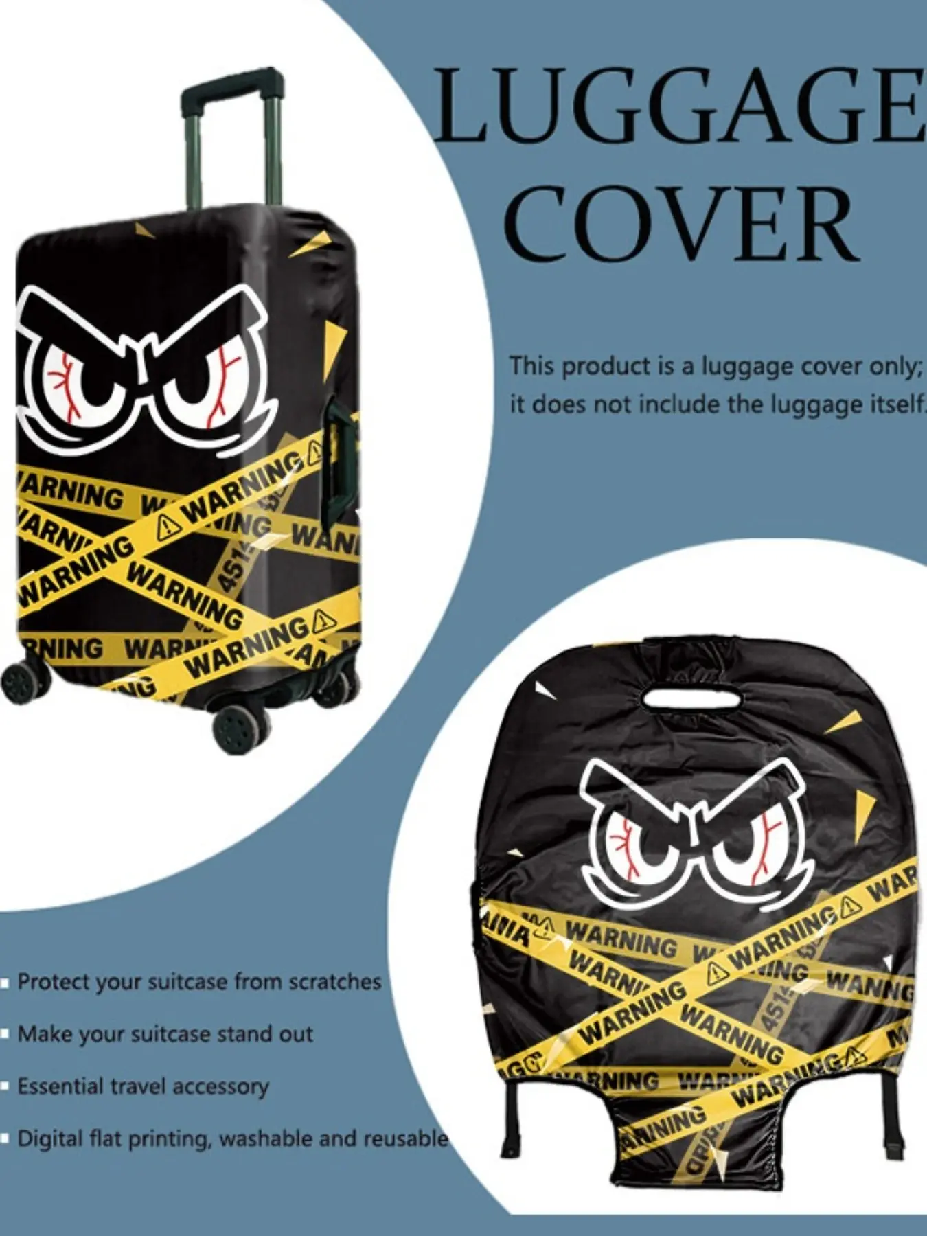 1pcs Luggage Protective Cover, All over Print Design, Suitable for 20-28 Inch Suitcases, Thick High-Quality Fabric, Essential Travel Accessory