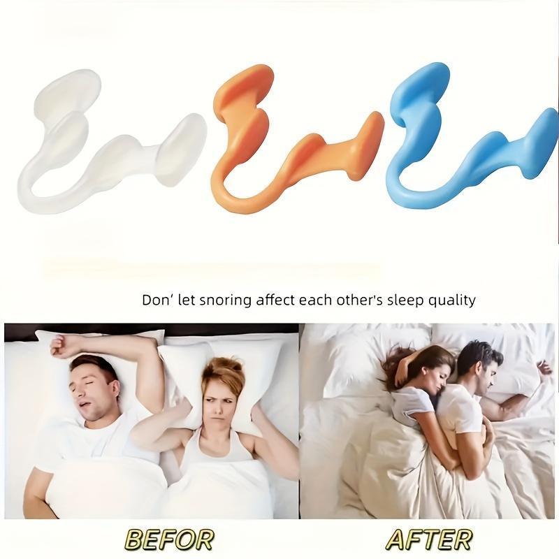 Silicone Anti-Snoring Nasal Strips, 6 Pieces Set, Comfortable Professional Handy Night Snore Reduction Device, Fits Head Size 22.05-23.62 Inches, Men Gift