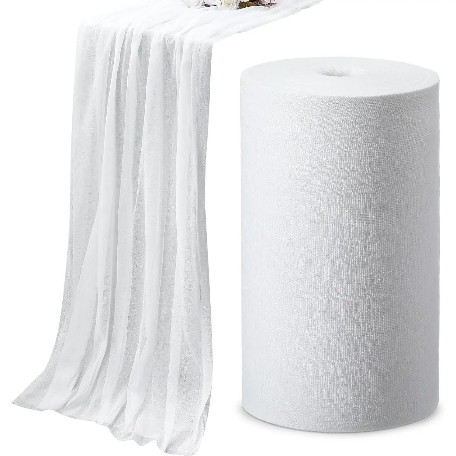 1 Roll Grade 60 Cheese Cloth for Straining 70 Yard 100% Unbleached Cotton Fabric Reusable Cheese Cloth Bulk Cheesecloth Table Runner for Cooking, Wedding Decor, Straining, White