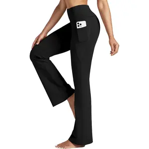 Willit 29” Women's High Waist Tummy Control Side Pocket Skinny Flare Yoga Pants Workout Leggings