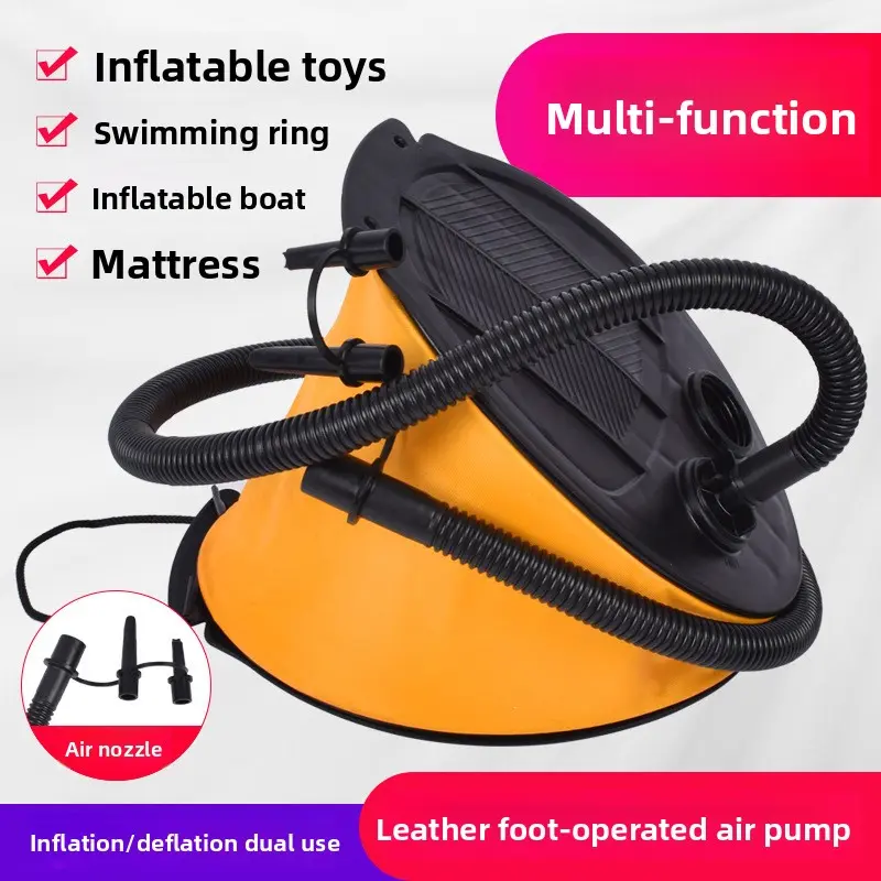 3L/5L Compact Leather Manual Filling Pump - Portable Dual-Use Inflator for Outdoor Camping Inflatable Mattresses, Swimming Rings, Inflatable Kayaks (Includes Air Nozzle)