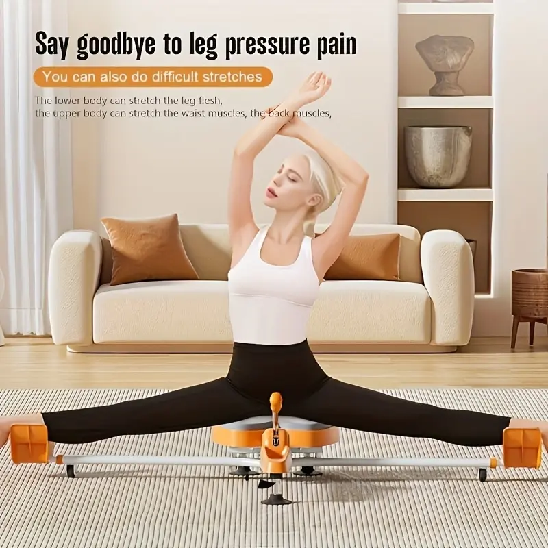 [2 in 1, 180 °     Adjustment] New 2 in 1, 180 °     Adjustment Free Opening And Closing, A Word Horse Trainer Open Crotch Apparatus to Increase The Leg Cross Stretch Yoga Dance Ligament Stretcher, with Backrest, 7 Adjustment Foot Support, Can Do Plank Su