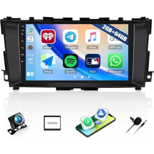2+64GB Car Radio Stereo for Nissan Altima 2013 2014 2015 2016 2017 2018, 9 Inch Touch Screen Head Unit with Android 15 CarPlay Android Auto GPS Navigation Bluetooth FM RDS Backup Camera
