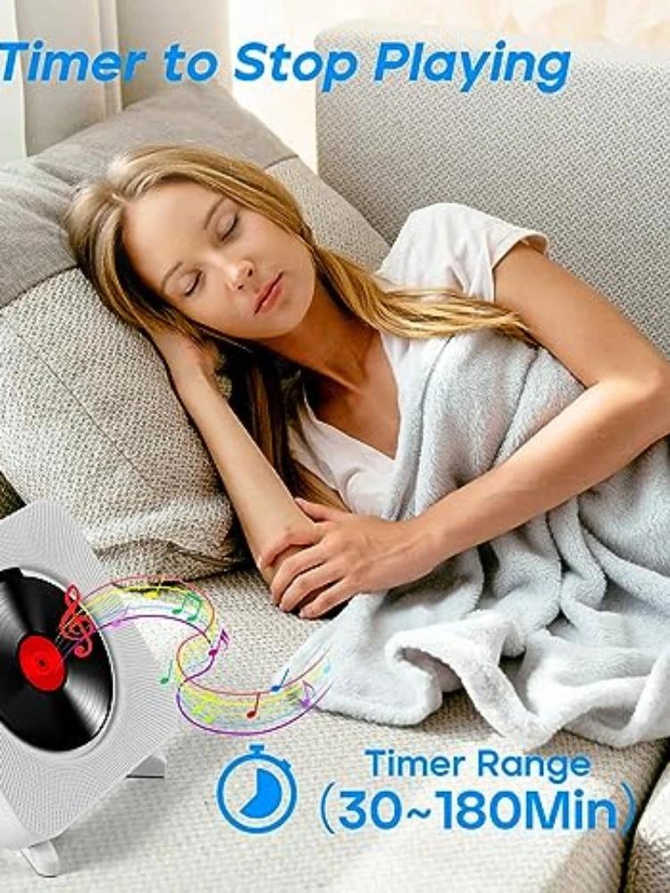 Wall Mounted CD Player with LCD Screen & Remote Control - Play CDs, Bluetooth, FM Radio, USB Drive| Home Audio Entertainment System