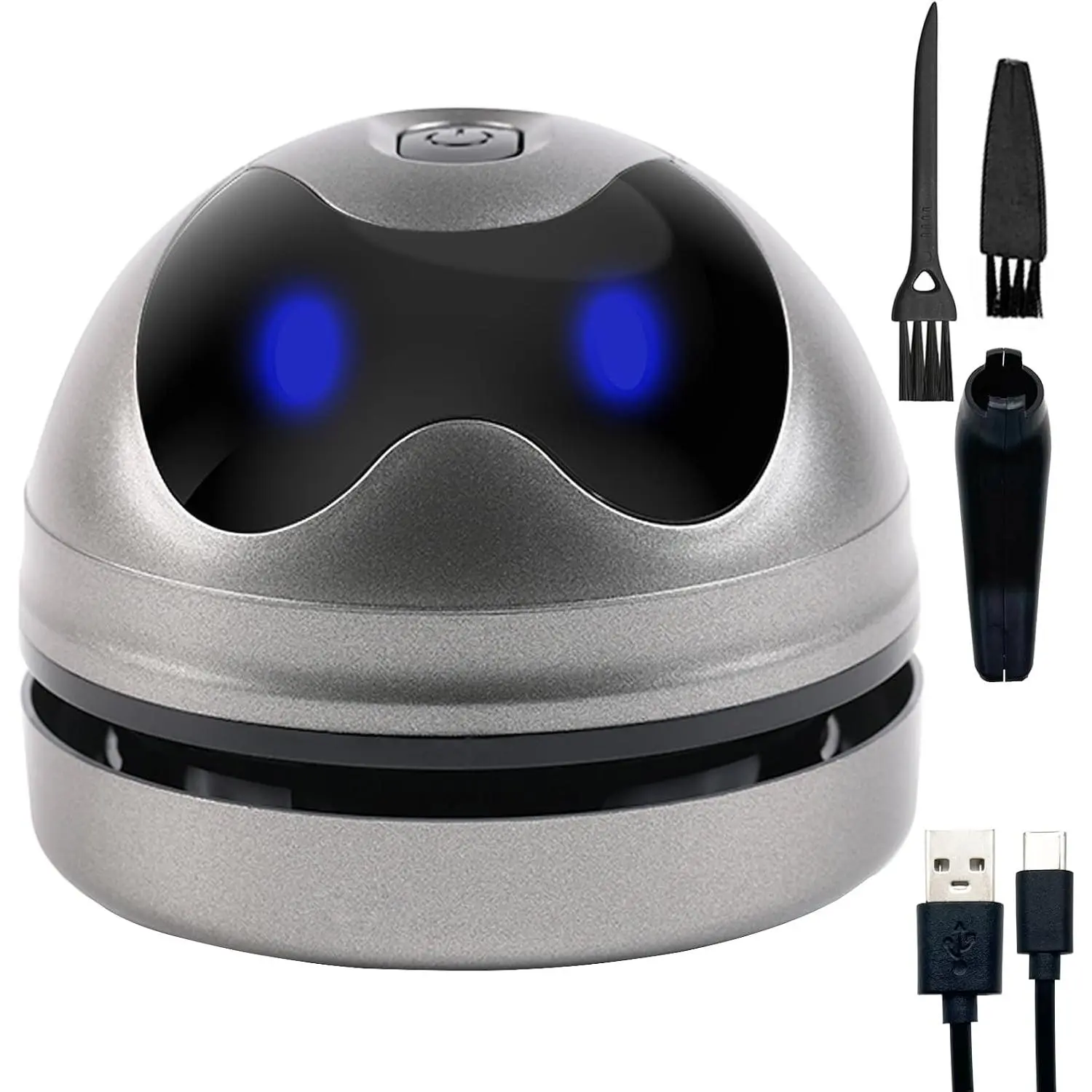 Desktop Mini Vacuum Cleaner Cordless Handheld Desk Vacuum | USB-C Rechargeable, Cute Shape, Low Noise, Palm Size Vacuum for Cleaning Crumbs, Paper Confetti