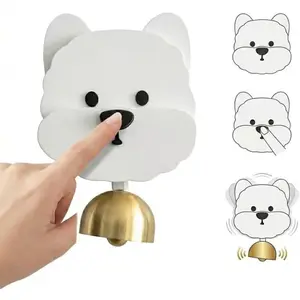 Magnetic Shopkeepers Bell for Door Opening, Cute Animal Decorative Doorbell Entry Chime, Kawaii Pet Theme Alert Bell for Home, Store Entrance, and Fridge