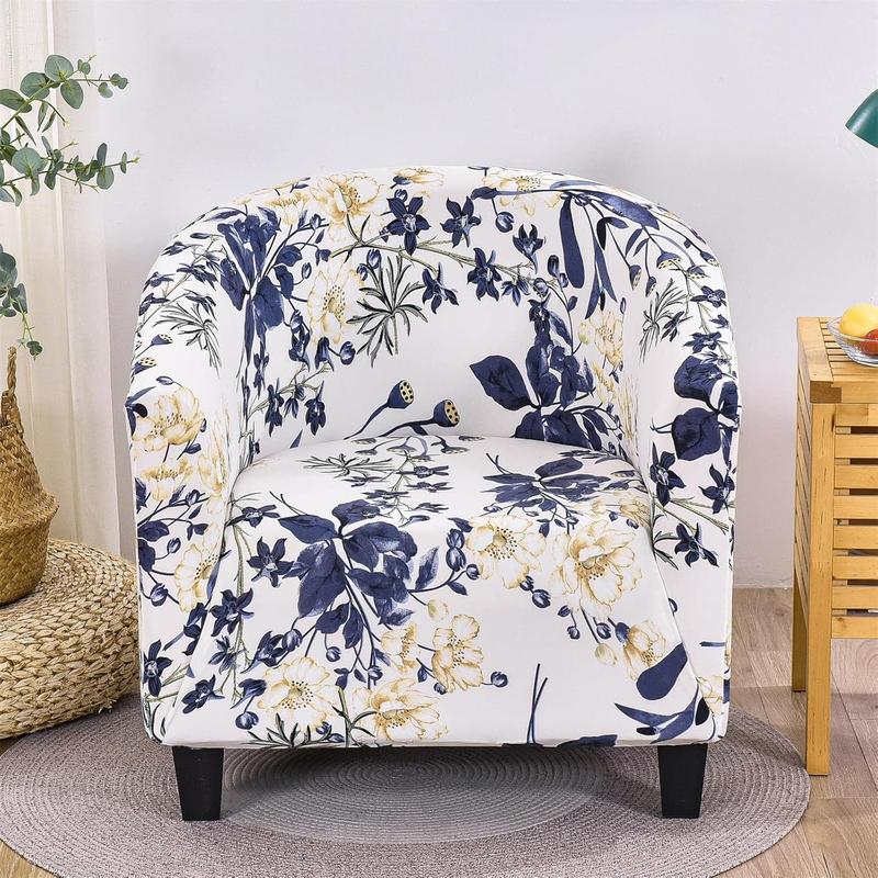 Club Chair Slipcover Jacquard Tub Chair Cover Stretch Armchair Covers Sofa Cover Furniture Protector for Living Room (A51)