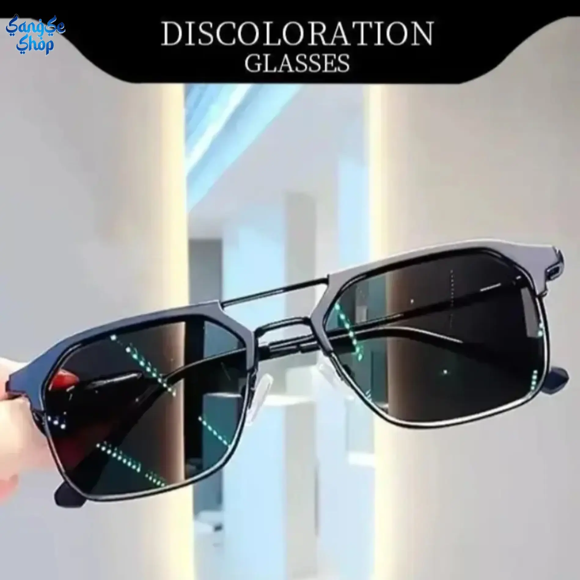 Double Bridge Metal Frame Aviator Sunglasses, Photochromic Anti-Glare UV400 Eyewear for Men, Lightweight Polarized Style Driving Glasses, Classic Retro Fashion Shades for Outdoor Activities, Cycling, Fishing, Travel & Daily Wear