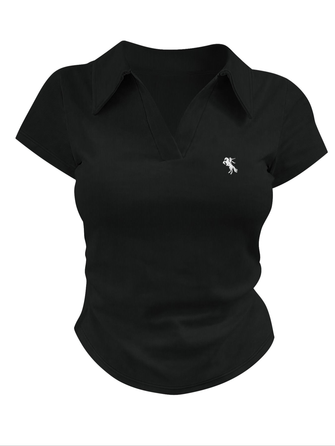 Women's Polo Shirt, Casual Comfortable Short Sleeve Collared Top for Daily Wear, Ladies Clothes for All Seasons, Golf Casual Style T Shirts
