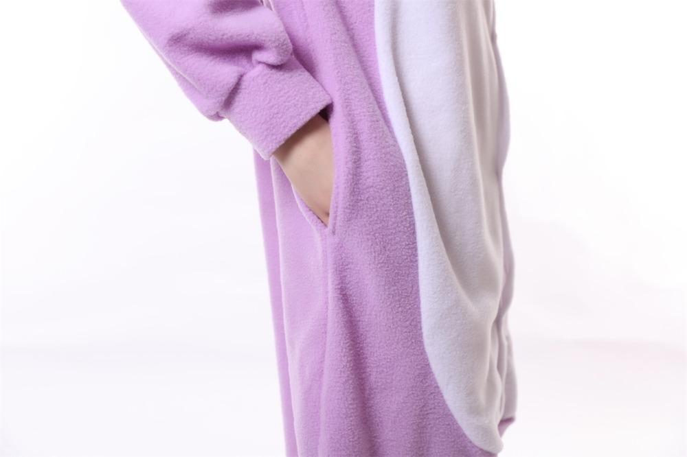 HKSNG Adult Animal Cute Purple Pink Bunny Rabbit Pajamas Cartoon Onesies Halloween Costumes Jumpsuits Christmas Gift Kigurumi