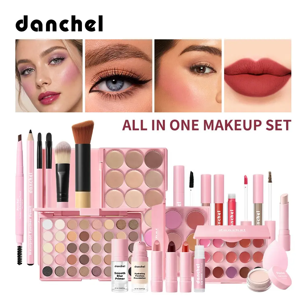 Beginner Makeup Set, Complete Cosmetic Kit for Newbies, Portable Beauty Essentials, Ideal Gift for Travel, Face Makeup Starter Pack, Makeup Combo