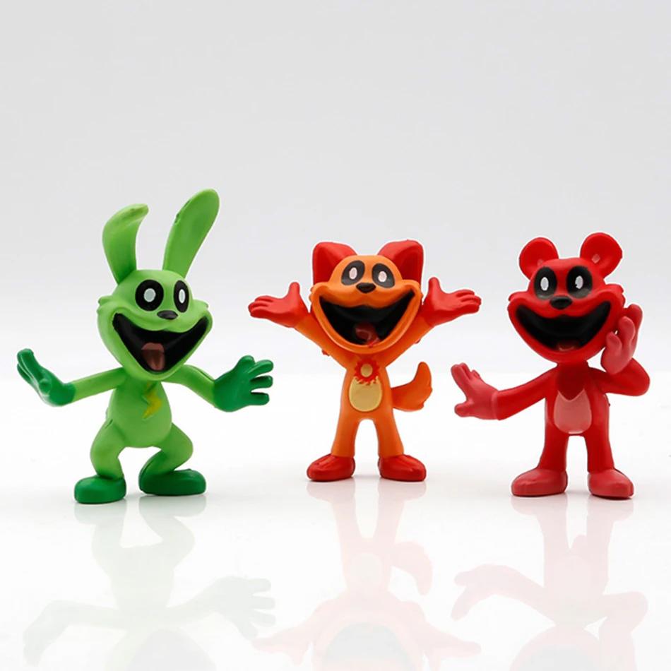 8pcs-set S-m-iling Figures Anime kawaii Catnap Doll PVC Model Toy Catnat Desktop Decoration Children Birthday Gifts