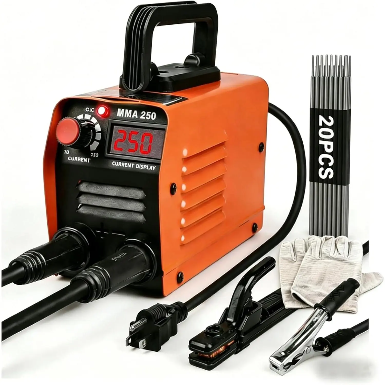 Mini Machine, Welder Machine 110V, Stick Welder MMA-250A, IGBT Inverter Welder with Hot Start, Arc Force, Anti-Stick (20 rods)