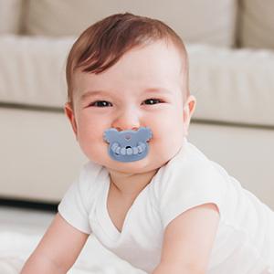 Silicone Teether Pacifier, Teething Toys for Teething Relief & Sensory Exploration, 6 Pack Grainy Textured Baby Pacifier – Food-Grade, BPA-Free, Easy to Hold, Dishwasher Safe, 3+ Months