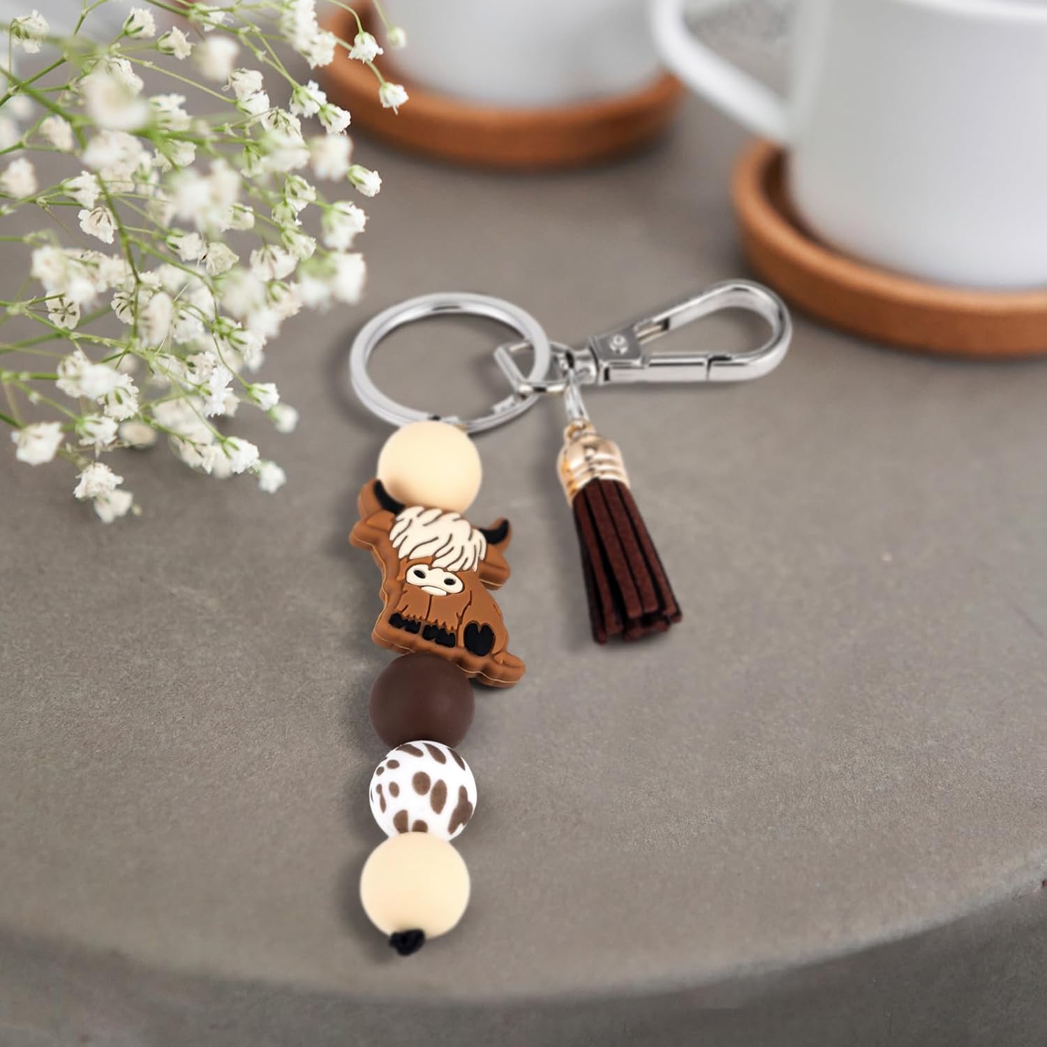 Highland Cow Keychain Highland Cow Party Favors Cute Gifts Animal Keychains with Tassel for Women Men Gifts Highland Cow Keychain Highland Cow Party Favors Cute Gifts Animal Keychains with Tassel for Women Men Gifts