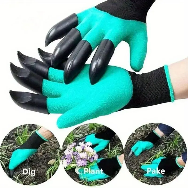 Waterproof Garden Gloves with Claws for Digging and Planting, Puncture-Resistant Latex Gardening Gloves, Lead-Free and Alcohol-Free, Hand Washable Outdoor Gear
