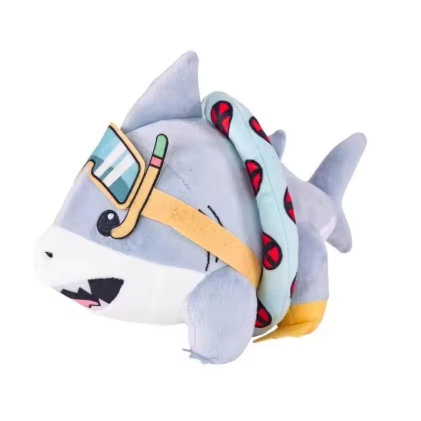 Jeff The Land Shark PlushToy Cartoon Anime Cute Dolls Soft Stuffed Toy Special Birthday Gift For Kids Adults and Room Decoration