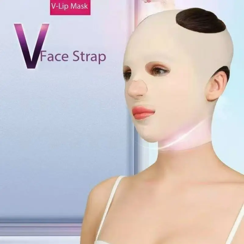 Slimming Face Bandage Small V-Shape Mask, Lifts and Tightens Chin Fat, Reduces Double Chin, Slim Jawline, Fades Fine Lines