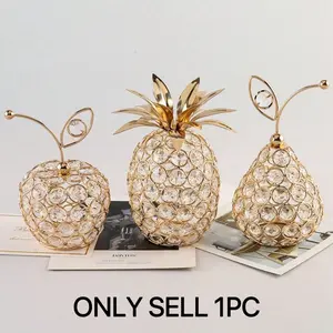 Crystal Pineapple Ornament, Realistic Fruit Design, Glass Fruit Craft, Desktop Decor, Home Decoration, Ramadan Decor, Bathroom Decor