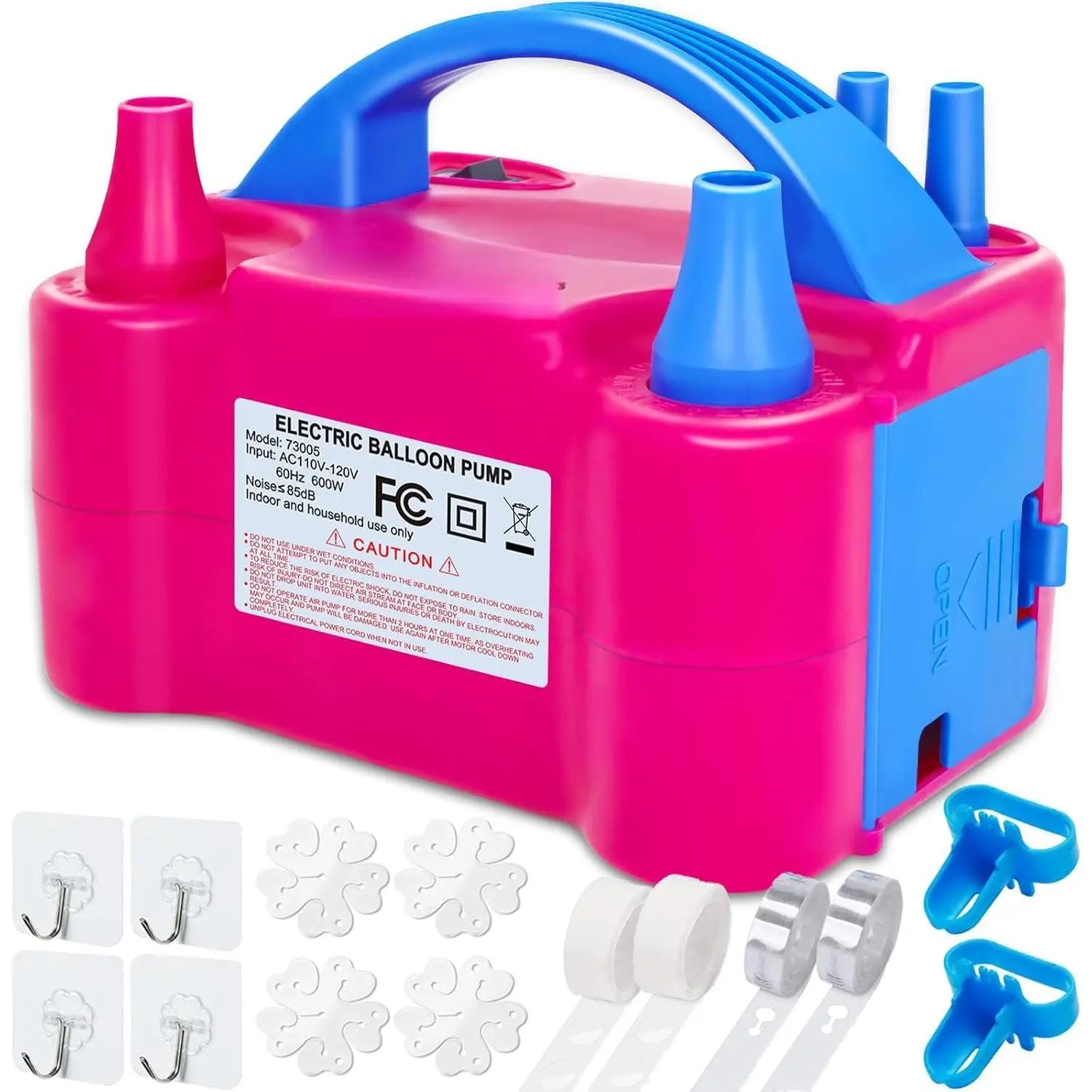 Electric Balloon Pump, Portable 2 Modes Balloon Blower Machine with 14 Balloon Arch Kits, Air Pump for Balloon, Balloon Inflator for Party Decoration