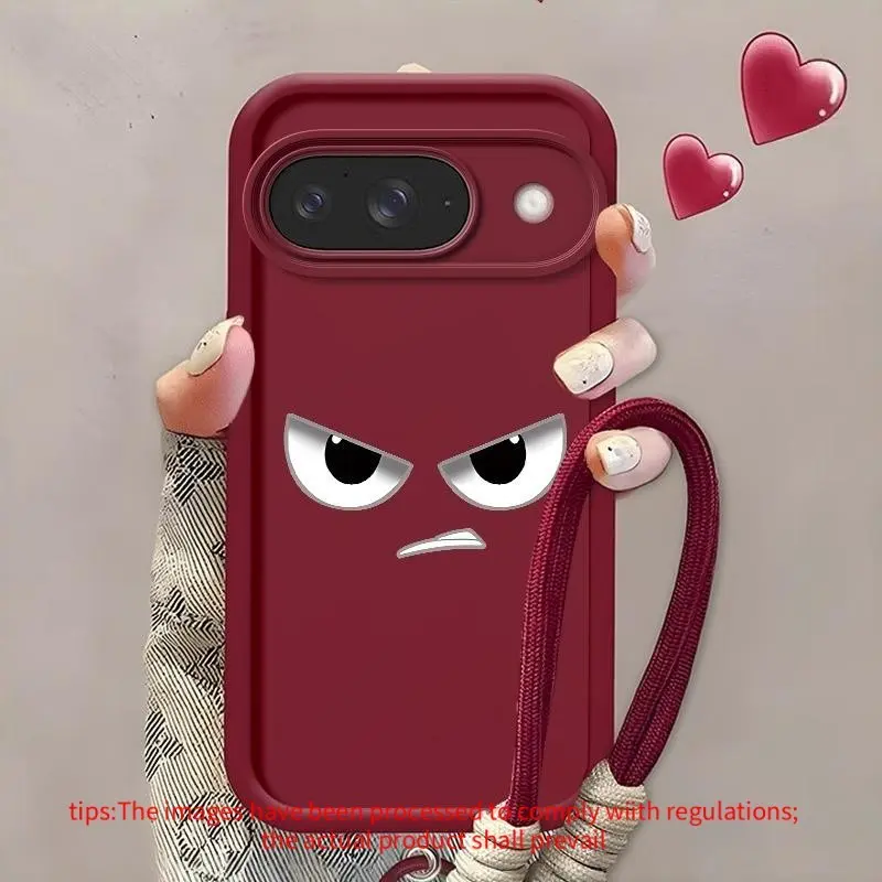 Funny Pattern Scratch-resistant & Wear-resistant Phone Case with Anti-lost Woven Lanyard, Full-body Shockproof Design, Compatible with Google Pixel 7/7a/7 Pro/8/8 Pro/8a/9/9a/9 Pro XL/10/10 Pro/10 Pro XL