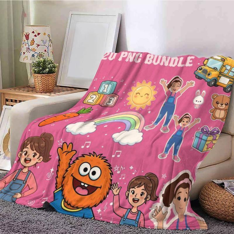 Flannel Throw Blanket - Miss Rachel, Educational Fun, Bright Colors & Preschool Learning – Soft & Warm Plush Throw for Sofa, Bed, Office, Camping – Cozy Blanket for Kids, Fans & Adults – Ideal for Home Décor, Thin Blanket Dream Workshop