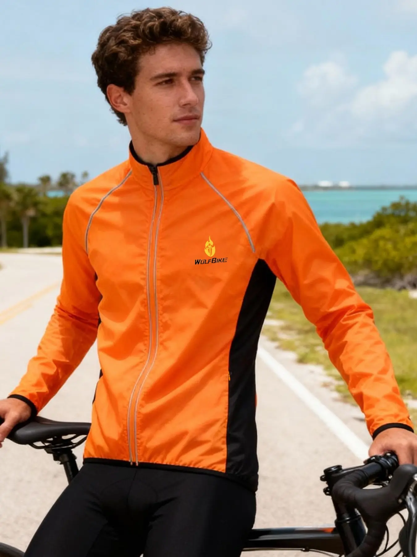 WOSAWE Lightweight Cycling Windbreaker - Windproof & Water-Repellent Jacket with Reflective Design for Road & MTB